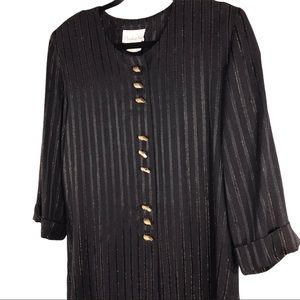 Vintage Stripes Black Gold Top